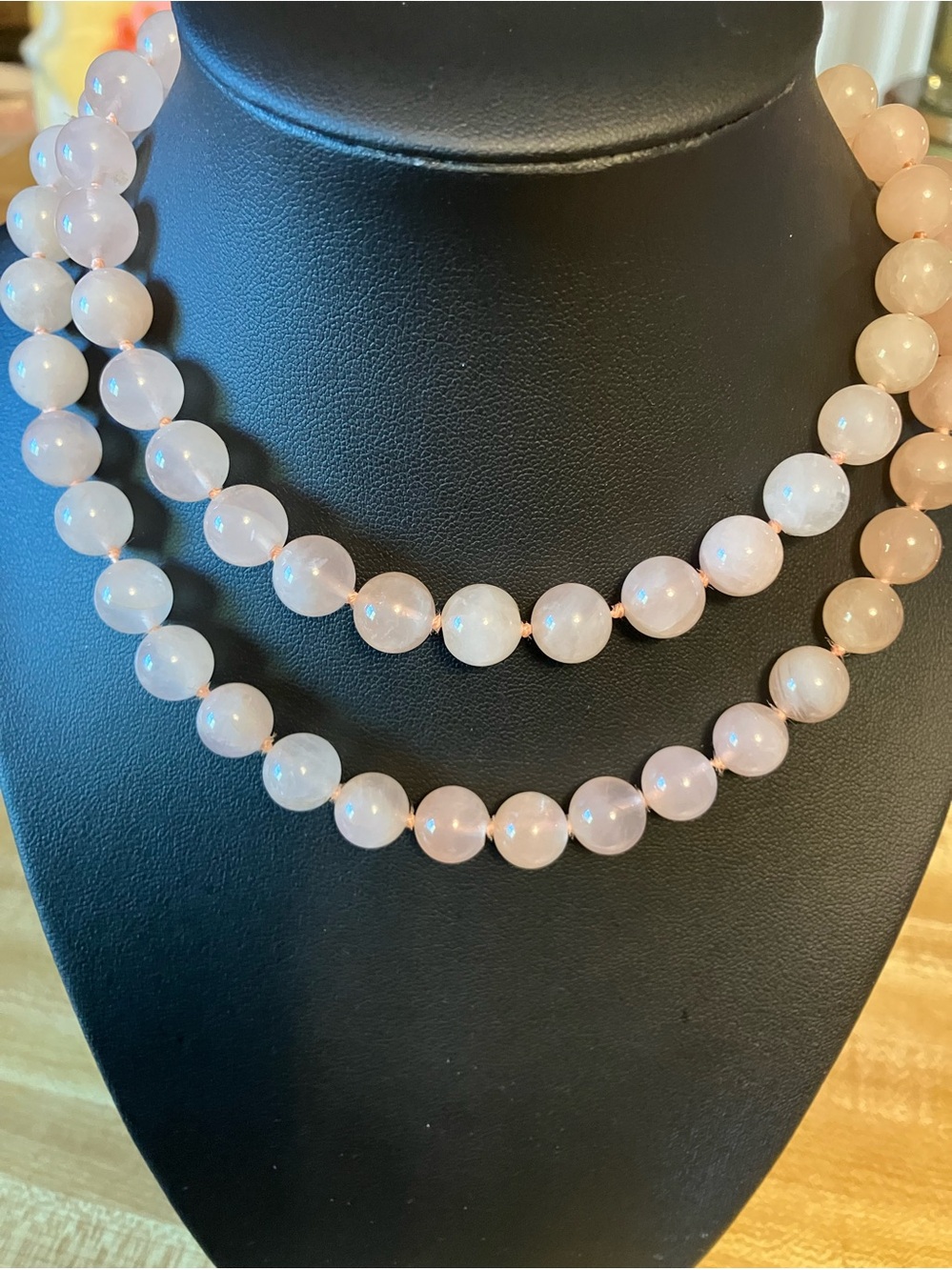 🌸Genuine Rose Quartz Beaded Necklace